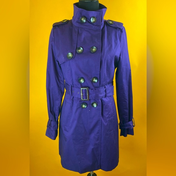 Purple Coffeeshop NYC Trench Coat - Picture 1 of 8